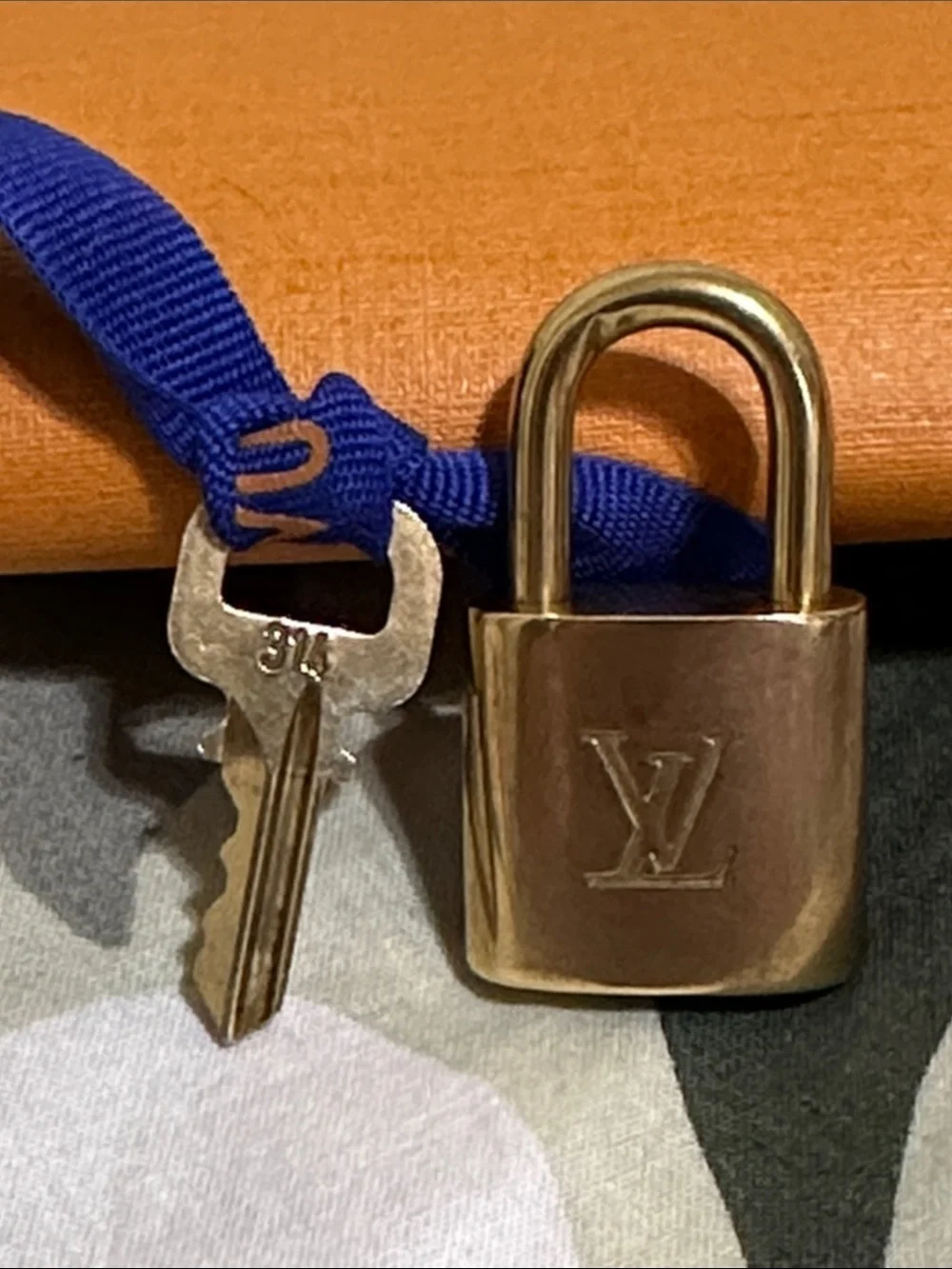 Louis Vuitton Gold Padlock and Key #314